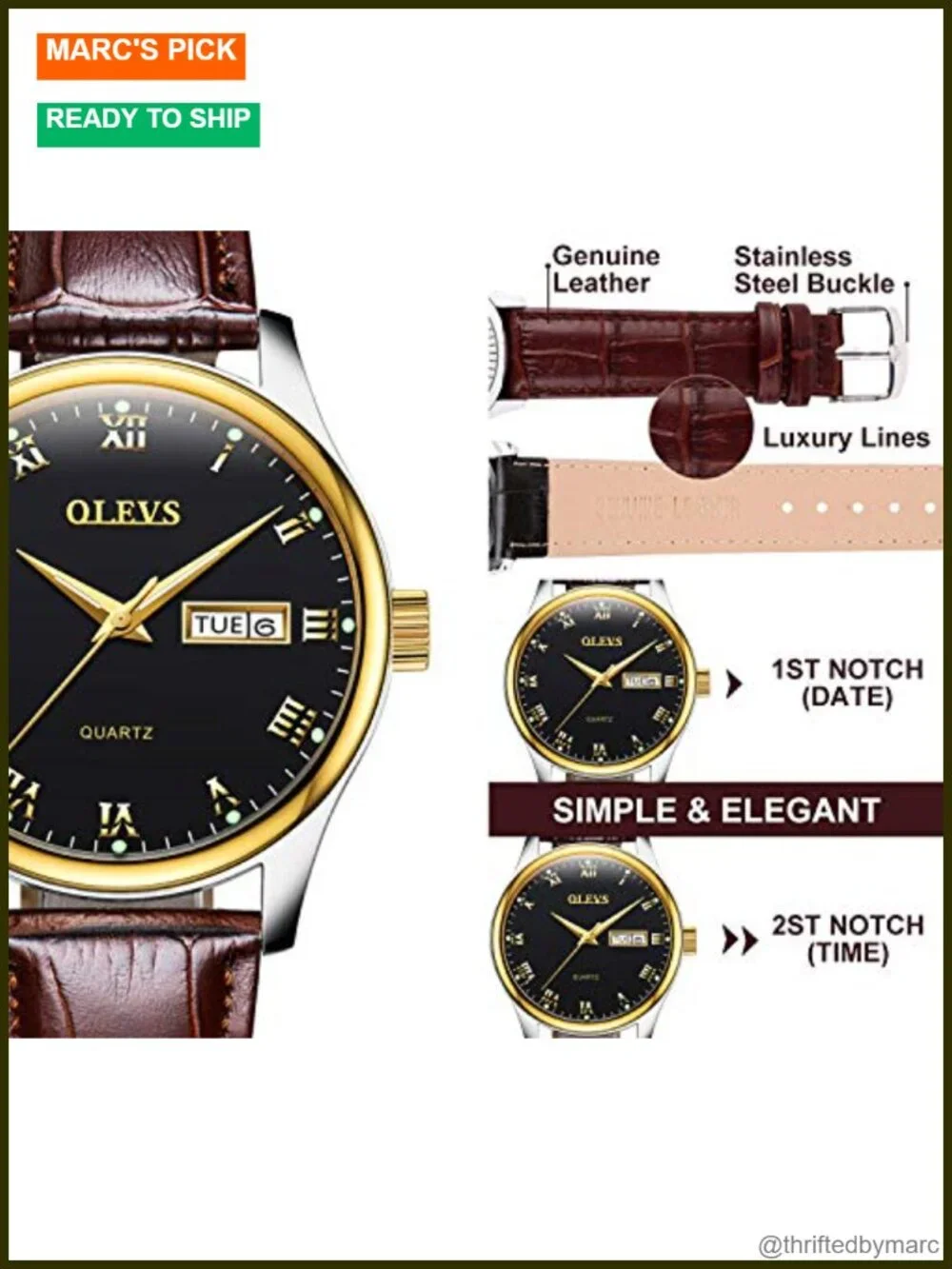 Women's Business Dress Watch Small Face Analog Quartz Luminous Day Date Leather
